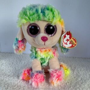 Ty Beanie Boos Colorful Plush rainbow poodle Toy 2018